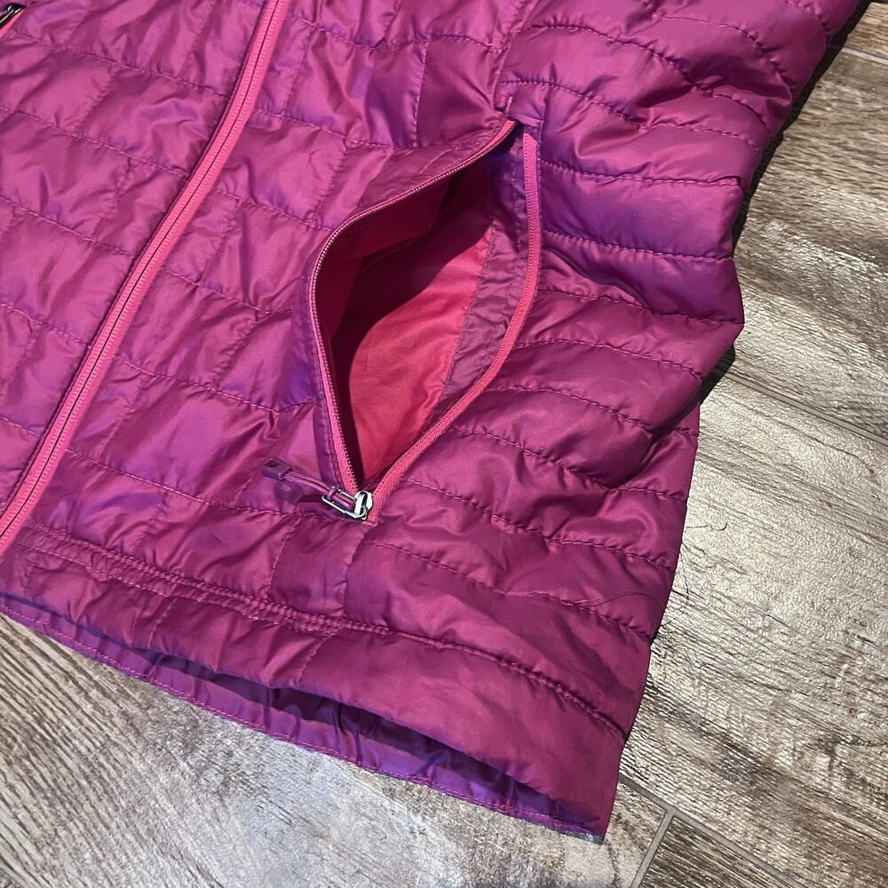 Patagonia Nano Puff Jacket Womens Small Magenta Hoody Thermal Hooded Puffer Coat - Picture 4 of 15